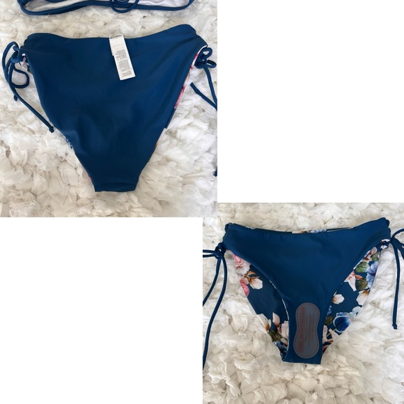 NWT Women's 2 Piece Bikini Set Back Braided Straps with Reversible Bottom SIZE M - Picture 16 of 17